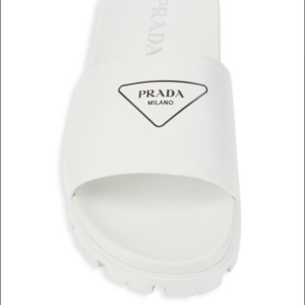 NEW Prada Leather Top Slides
